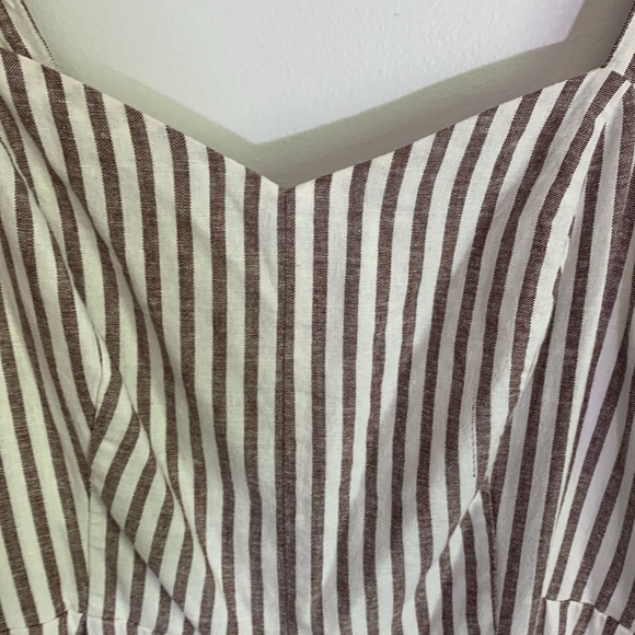 Old Navy brown/gray and cream Striped Jumpsuit with Relaxed Fit - Picture 2 of 7